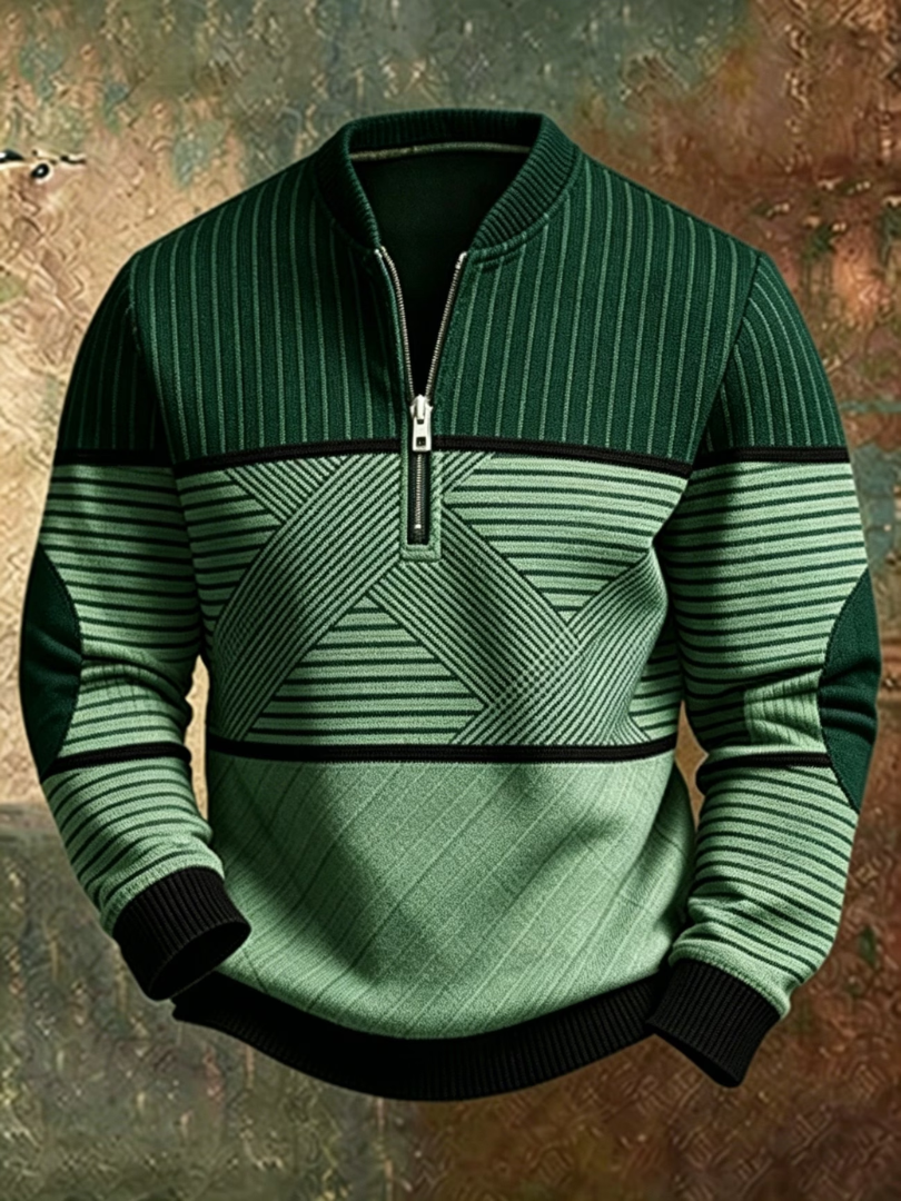 Victor | Suéter elegante para hombre con media cremallera