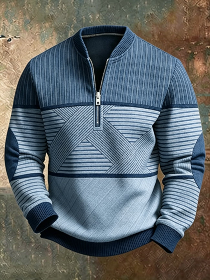 Victor | Suéter elegante para hombre con media cremallera