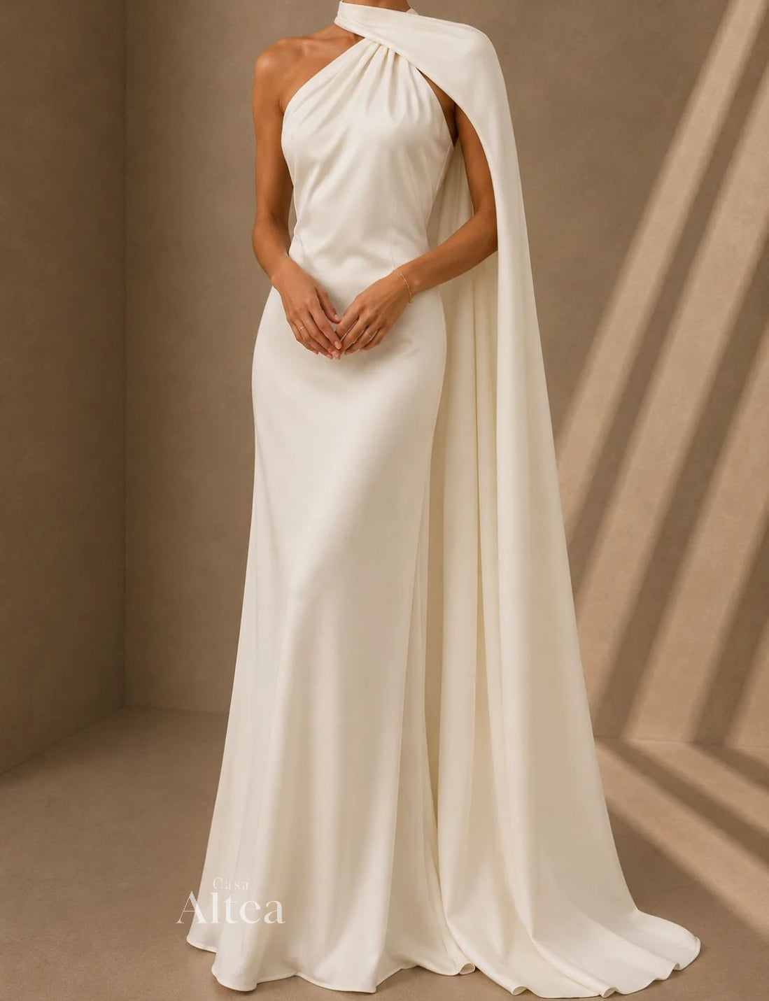 Vittoria Vestido Maxi Satinado Asimétrico