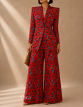 Amalia Conjunto de Pantalón Floral y Blazer