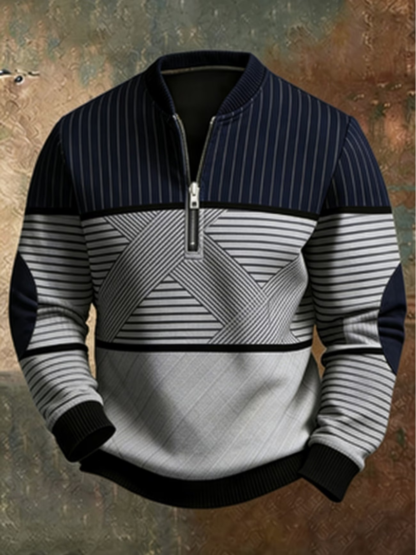 Victor | Suéter elegante para hombre con media cremallera