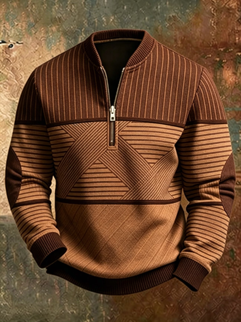 Victor | Suéter elegante para hombre con media cremallera