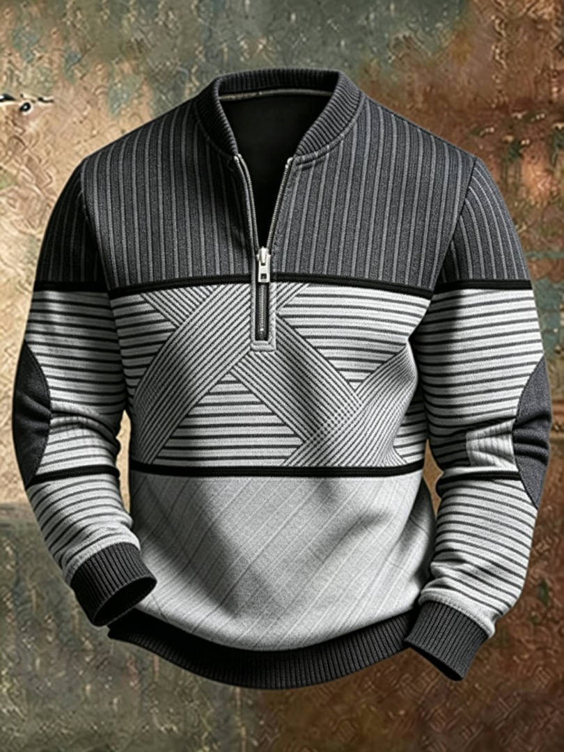 Victor | Suéter elegante para hombre con media cremallera
