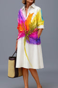 Vestido Midi Camisero Pintoresco