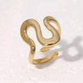 Lucía Anillo Dorado de Acero Inoxidable con Baño PVD de Oro 18K