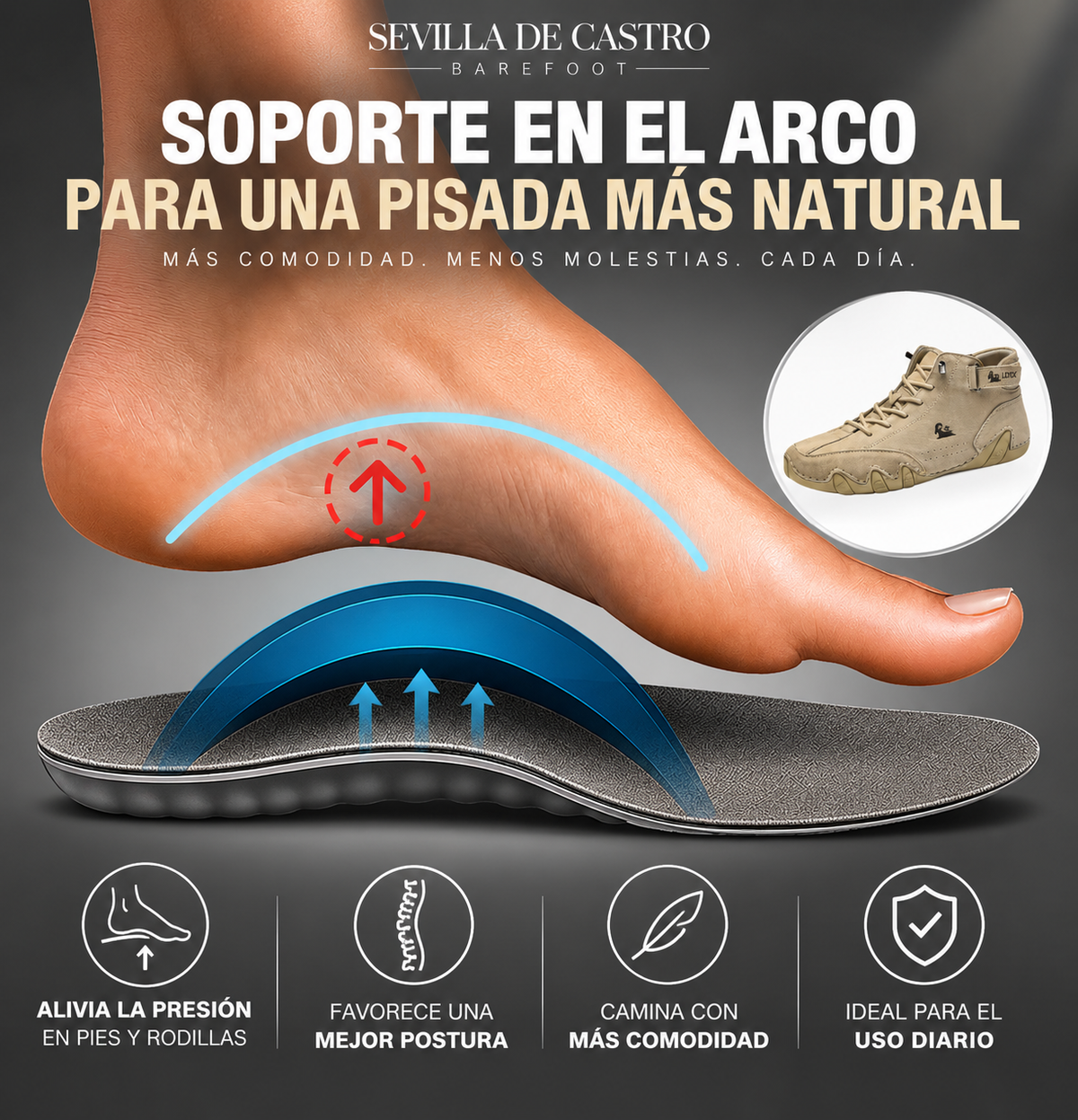 Sevilla De Castro | Zapatos Barefoot para Hombre